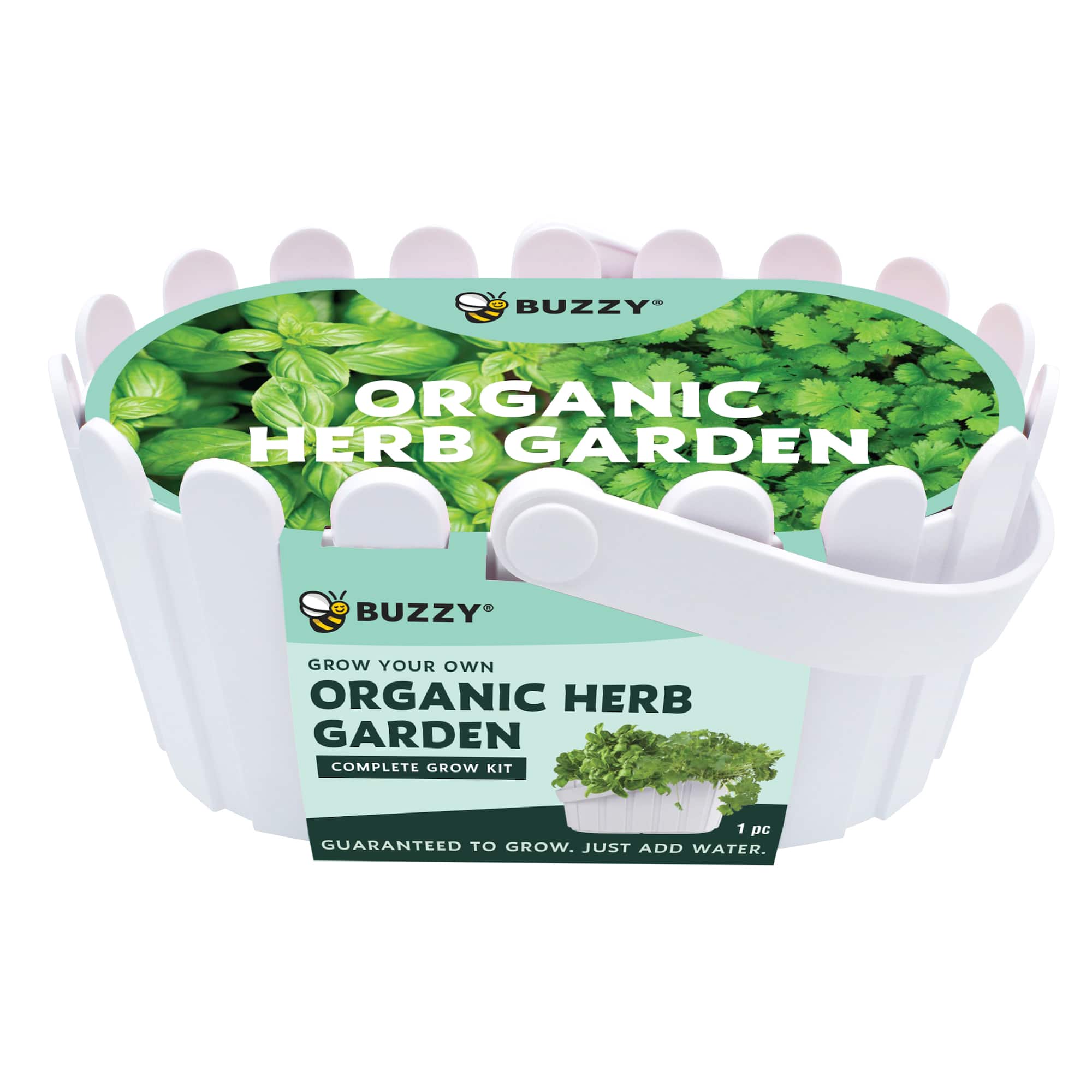 Buzzy® Organic Herb Garden Basket Complete Grow Kit